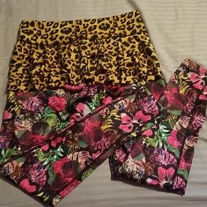 Zumba leggings with Ruffled butt